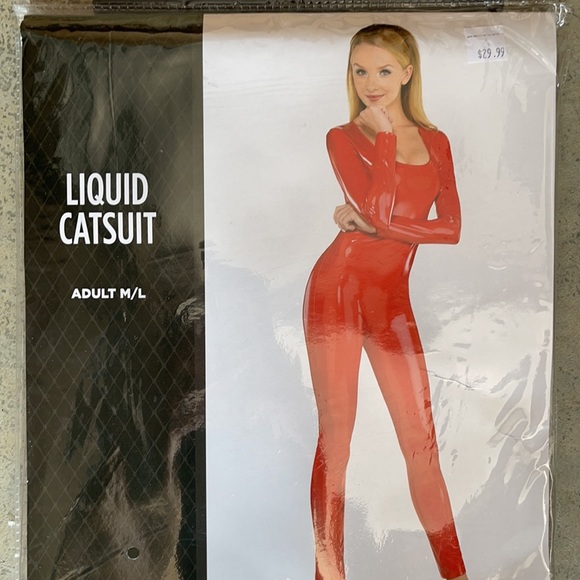 Adult Liquid Catsuits: Red & Black! New! - Picture 10 of 11